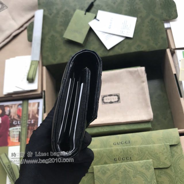 Gucci原厂皮包包 古驰男女绗缝GG翻盖短款钱包 Gucci短夹零钱包 474802  gdj1736